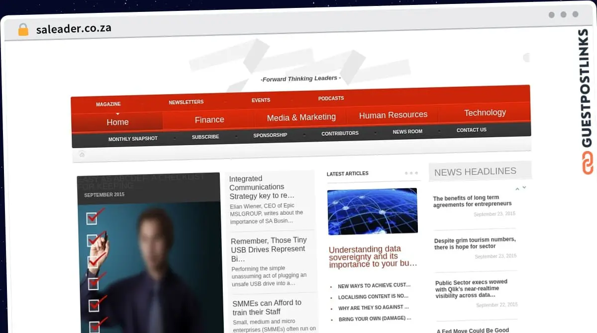 Publish Guest Post on saleader.co.za