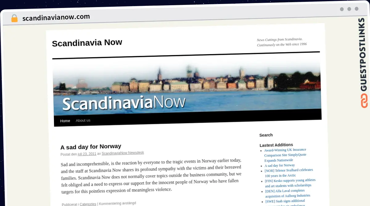 Publish Guest Post on scandinavianow.com