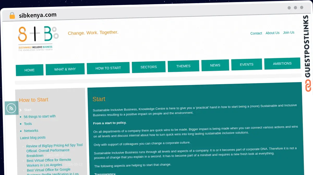 Publish Guest Post on sibkenya.com