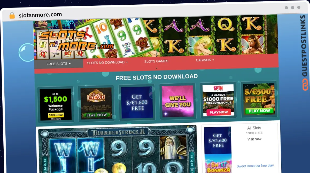 Publish Guest Post on slotsnmore.com