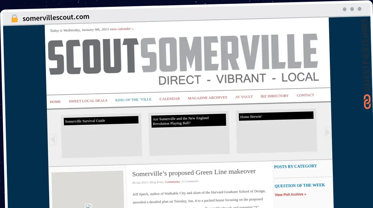 Publish Guest Post on somervillescout.com