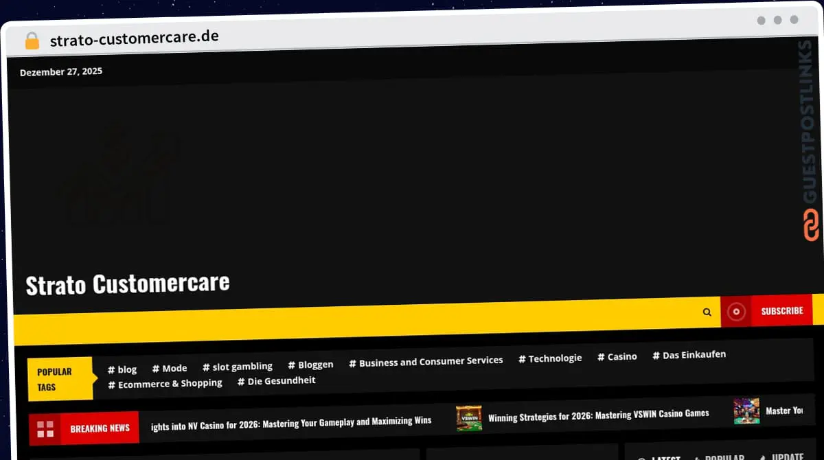 Publish Guest Post on strato-customercare.de