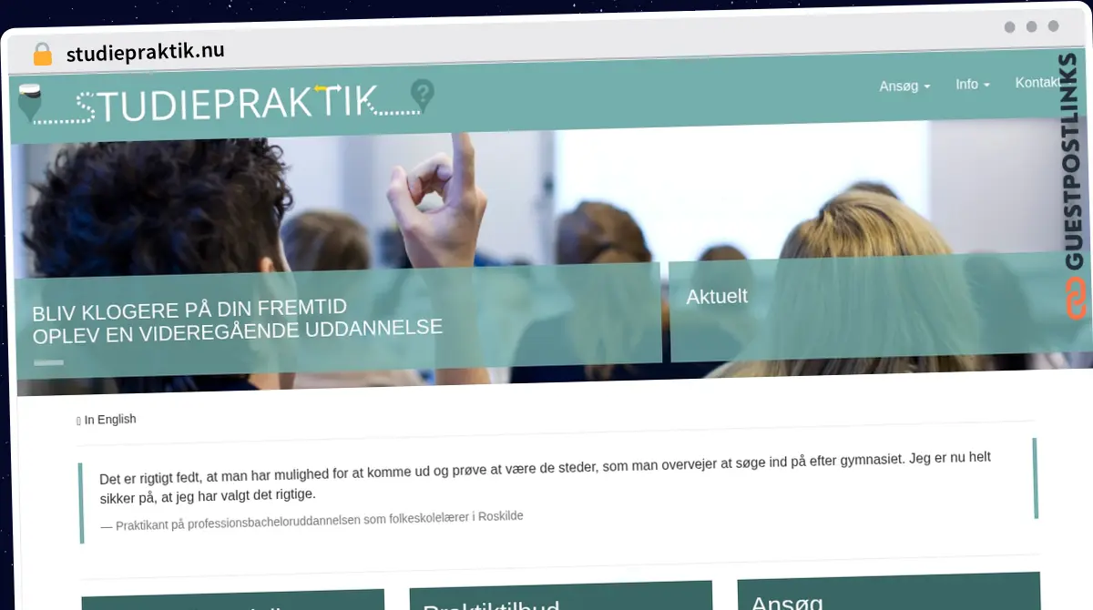 Publish Guest Post on studiepraktik.nu