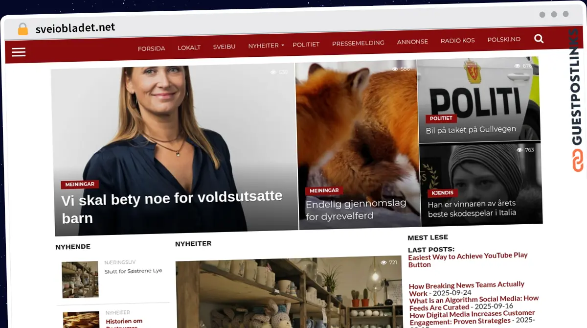 Publish Guest Post on sveiobladet.net