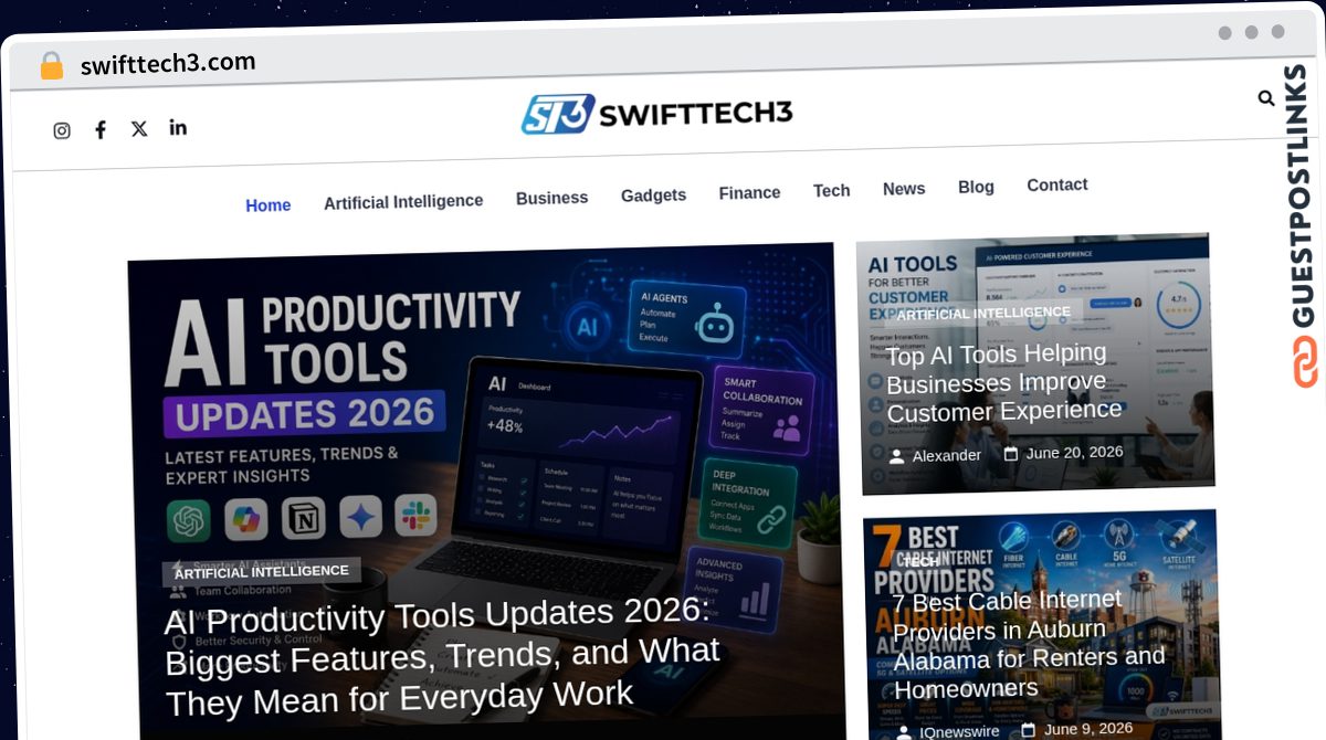 Publish Guest Post on swifttech3.com