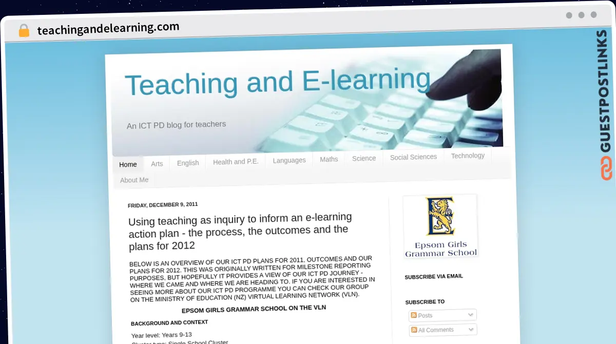 Publish Guest Post on teachingandelearning.com