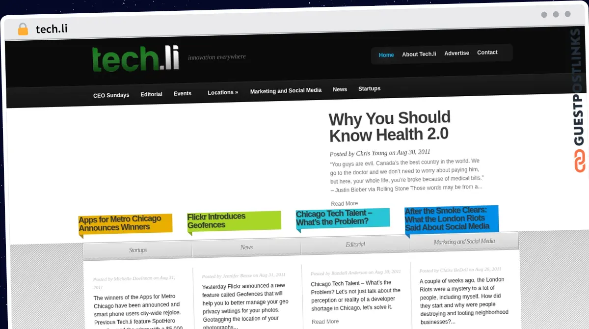 Publish Guest Post on tech.li