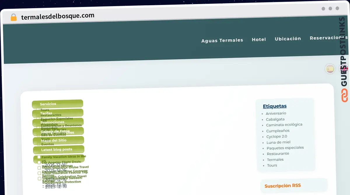Publish Guest Post on termalesdelbosque.com