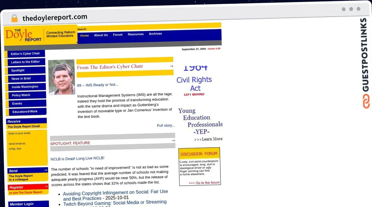 Publish Guest Post on thedoylereport.com