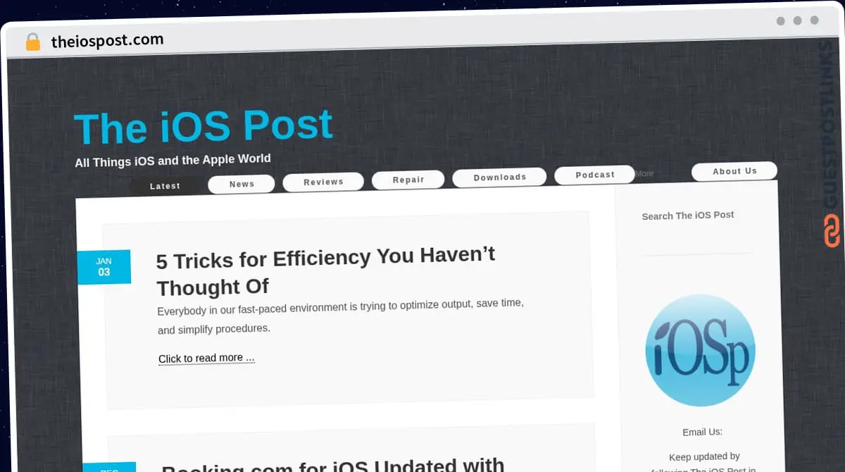Publish Guest Post on theiospost.com