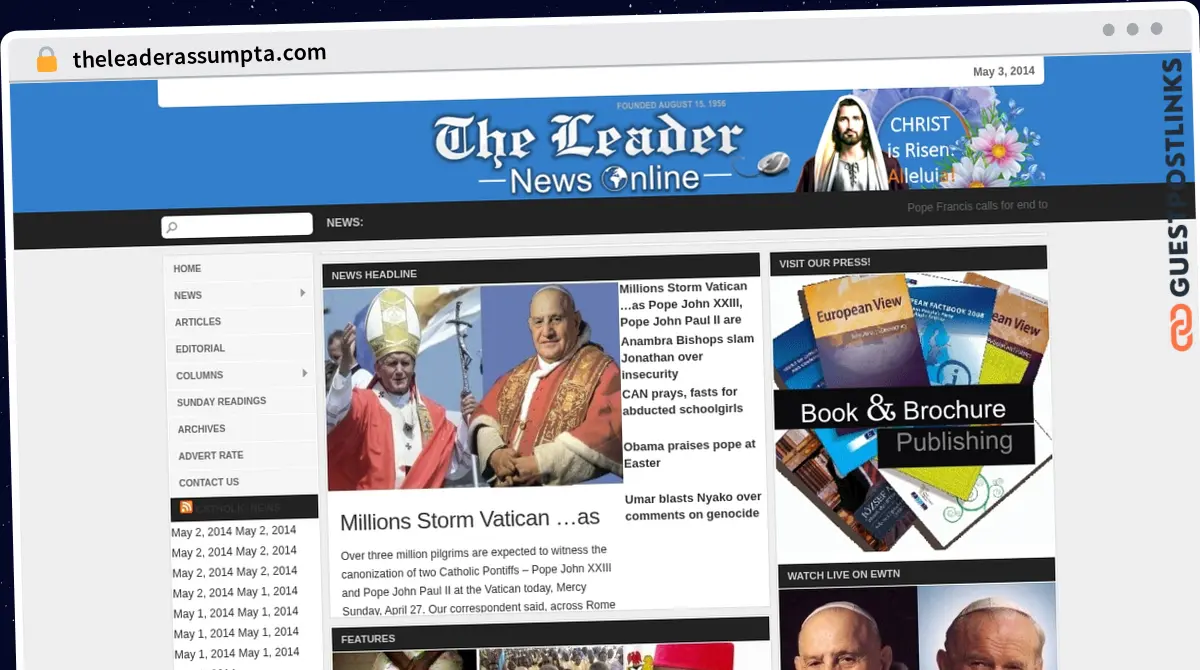 Publish Guest Post on theleaderassumpta.com