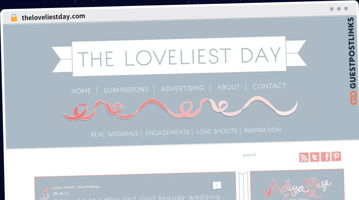 Publish Guest Post on theloveliestday.com
