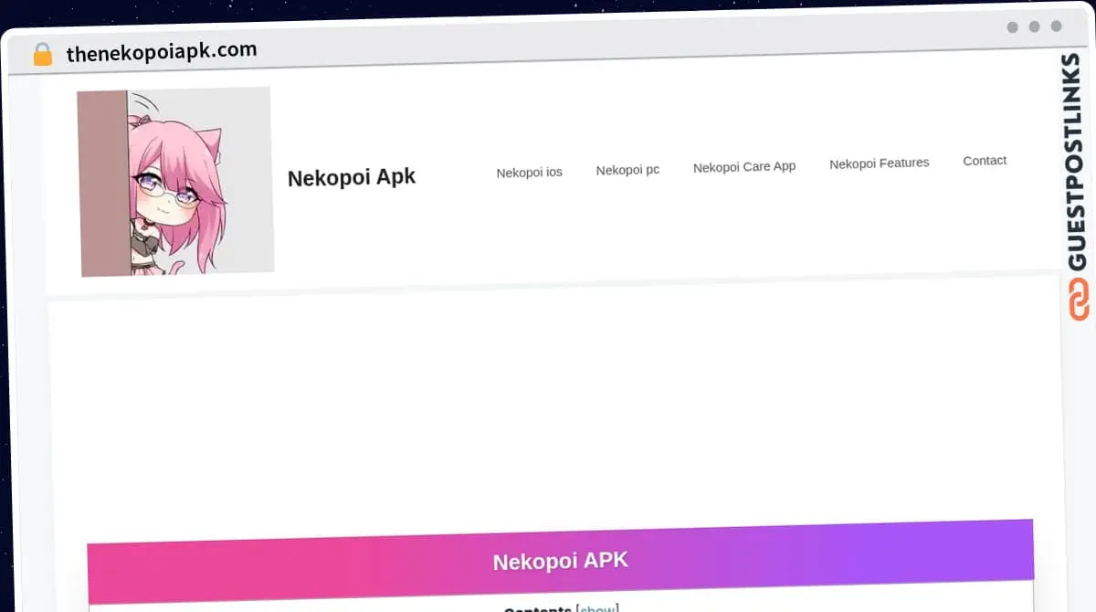 Publish Guest Post on thenekopoiapk.com