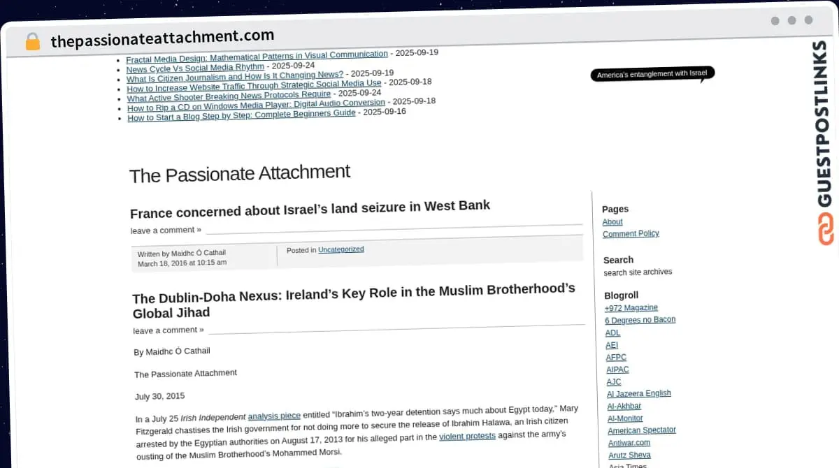 Publish Guest Post on thepassionateattachment.com