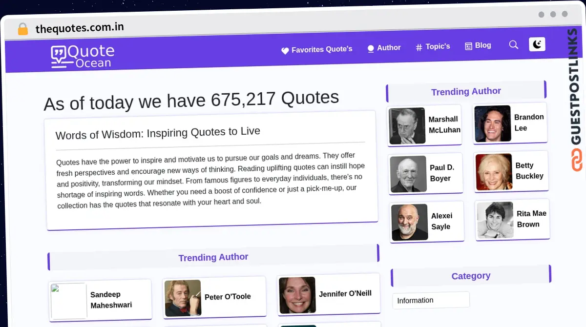 Publish Guest Post on thequotes.com.in