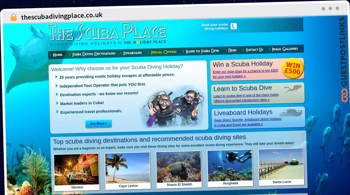 Publish Guest Post on thescubadivingplace.co.uk