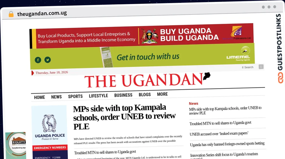 Publish Guest Post on theugandan.com.ug