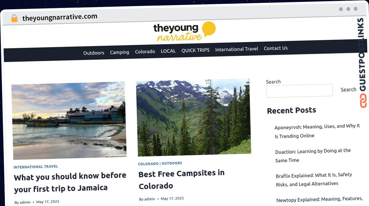 Publish Guest Post on theyoungnarrative.com