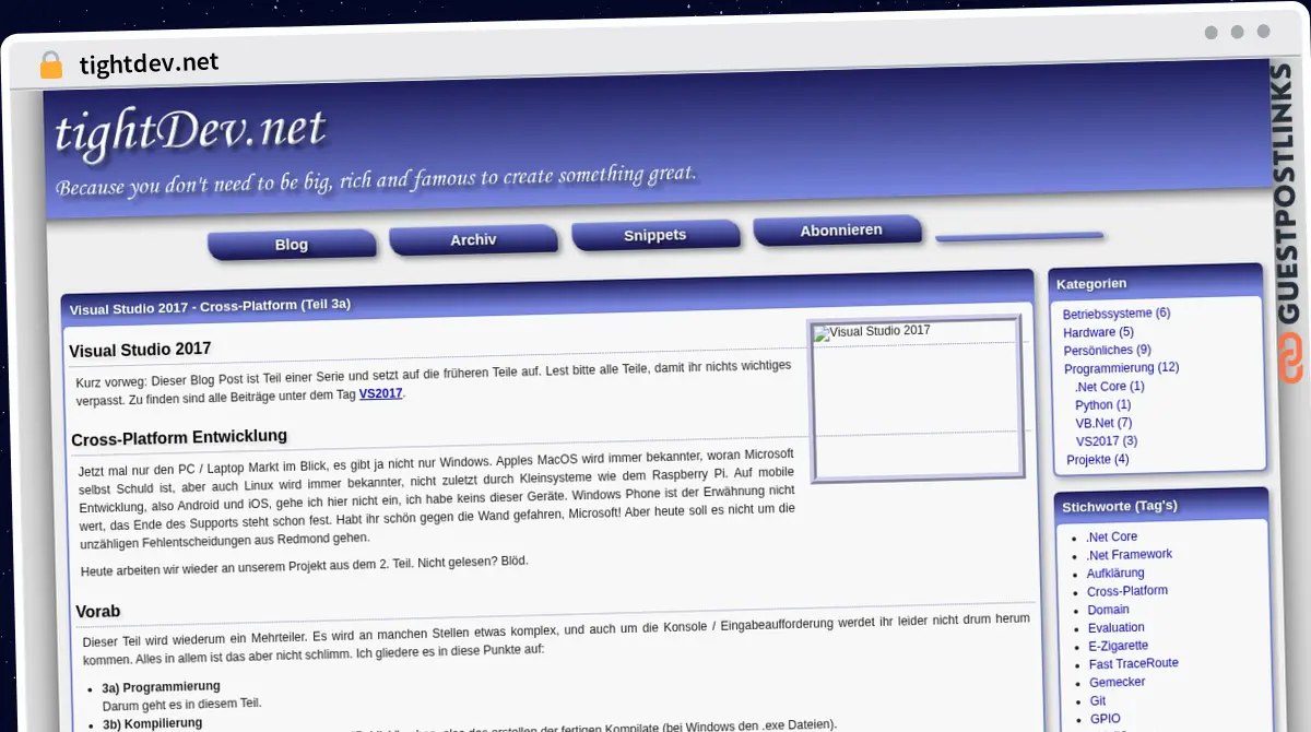 Publish Guest Post on tightdev.net