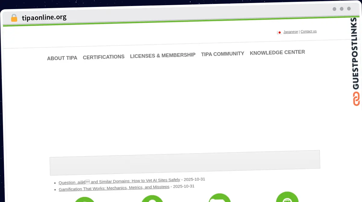 Publish Guest Post on tipaonline.org