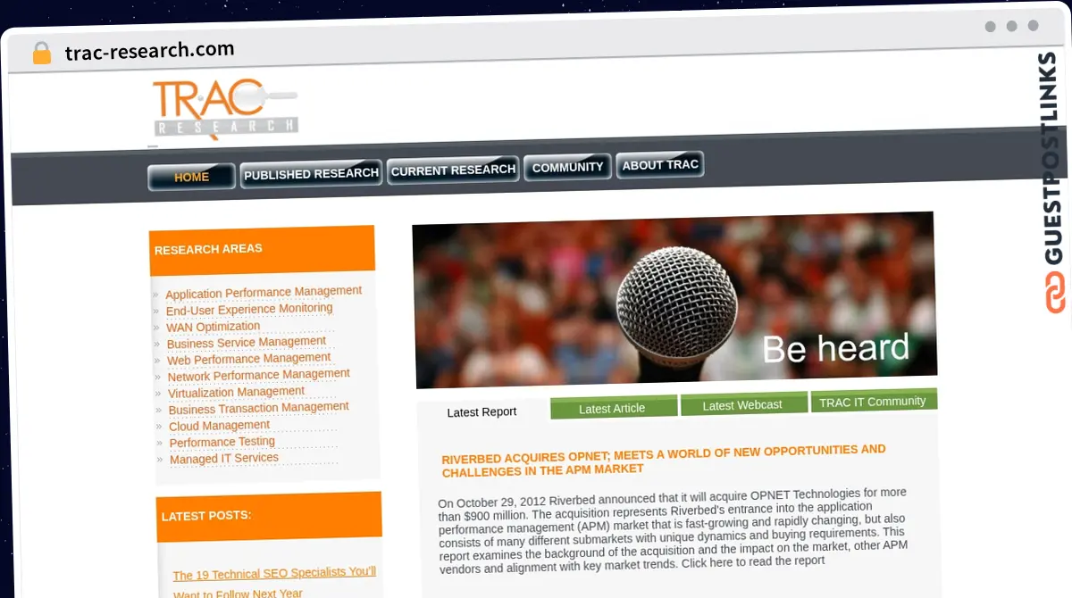 Publish Guest Post on trac-research.com