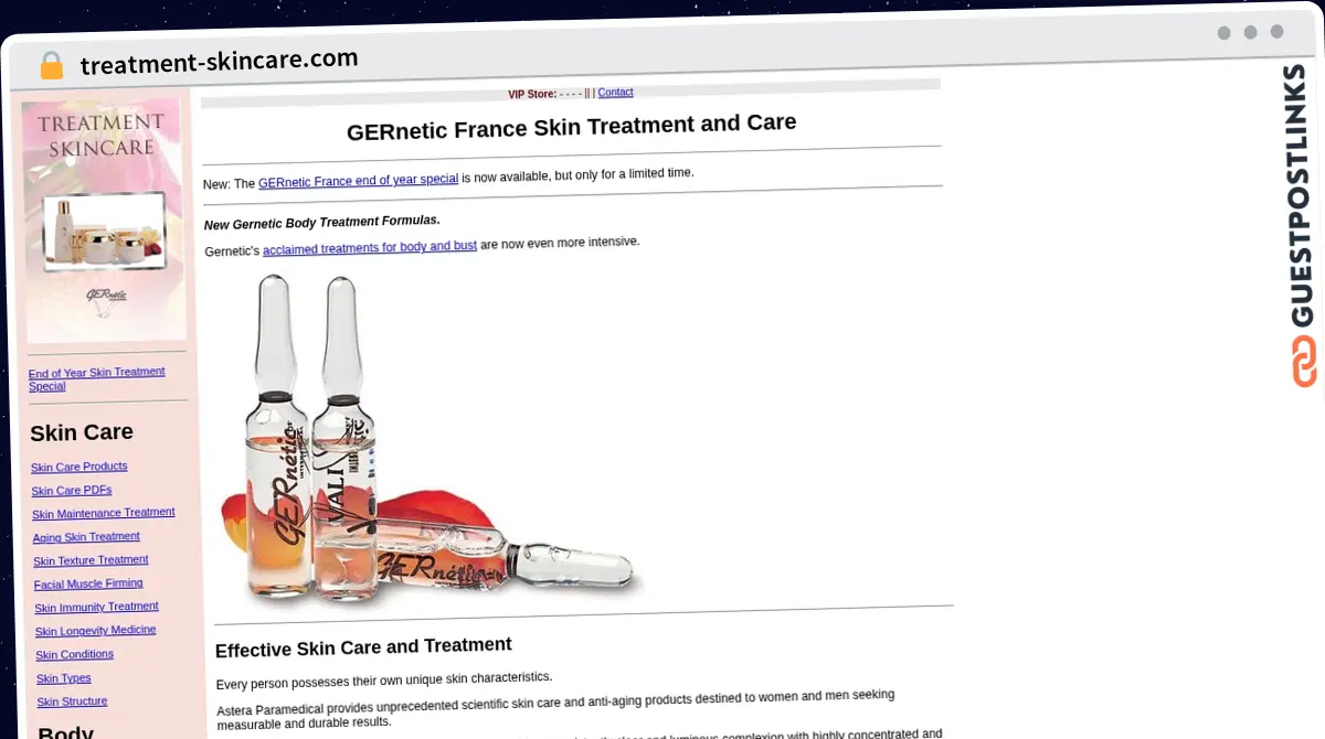 Publish Guest Post on treatment-skincare.com