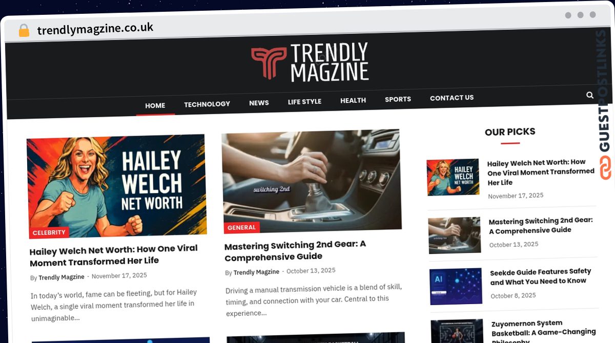 Publish Guest Post on trendlymagzine.co.uk