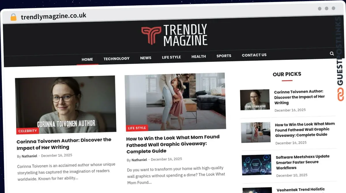 Publish Guest Post on trendlymagzine.co.uk