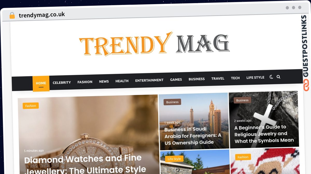 Publish Guest Post on trendymag.co.uk