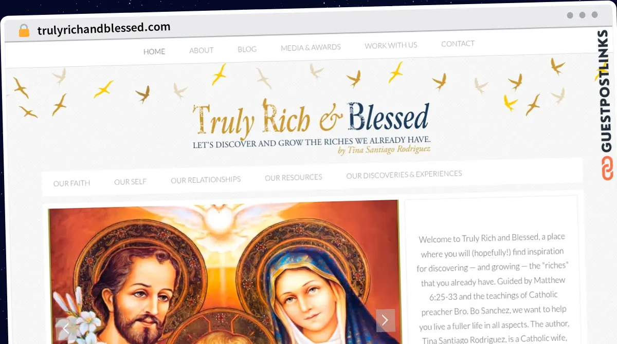 Publish Guest Post on trulyrichandblessed.com