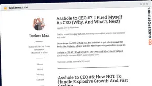 Publish Guest Post on tuckermax.me