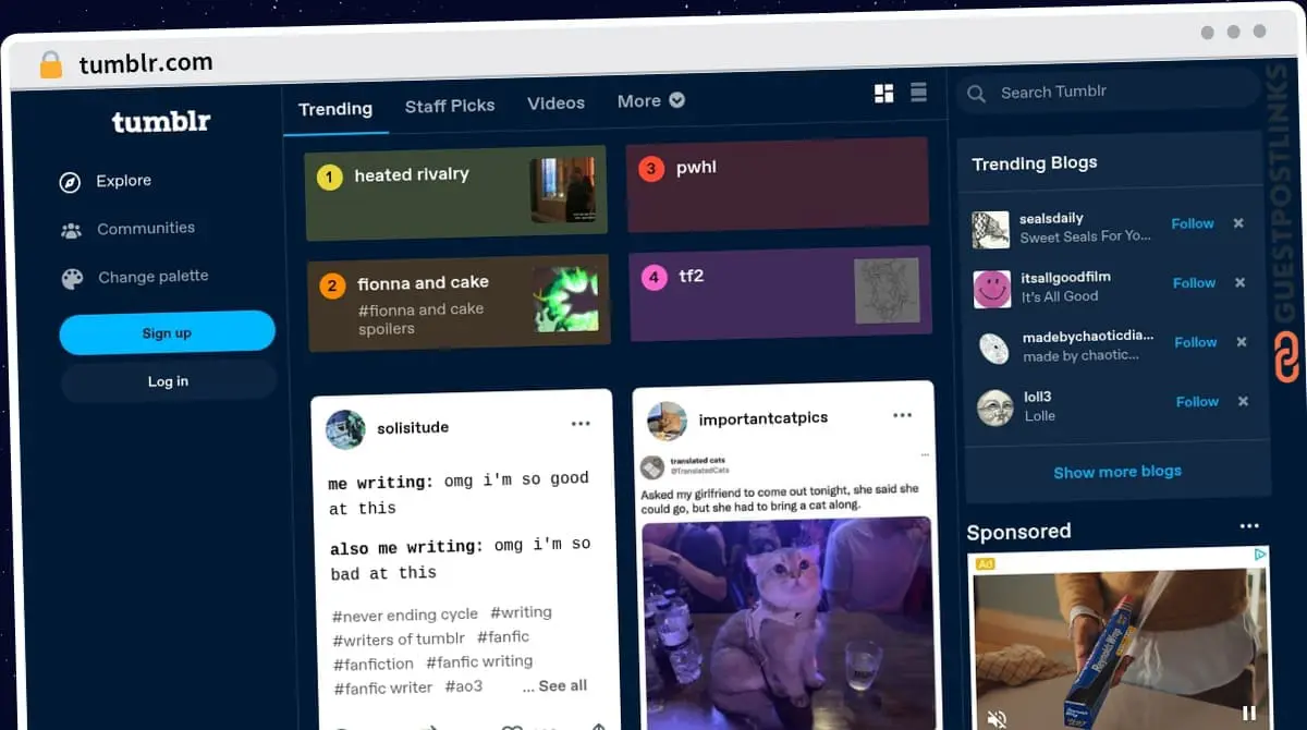 Publish Guest Post on tumblr.com