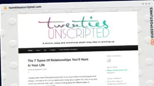 Publish Guest Post on twentiesunscripted.com