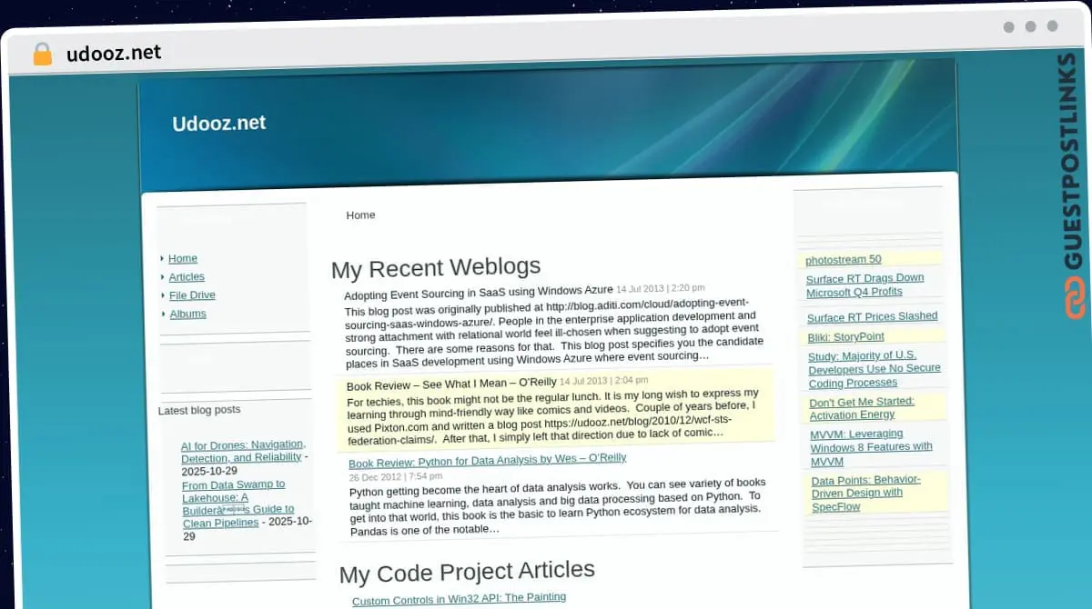 Publish Guest Post on udooz.net
