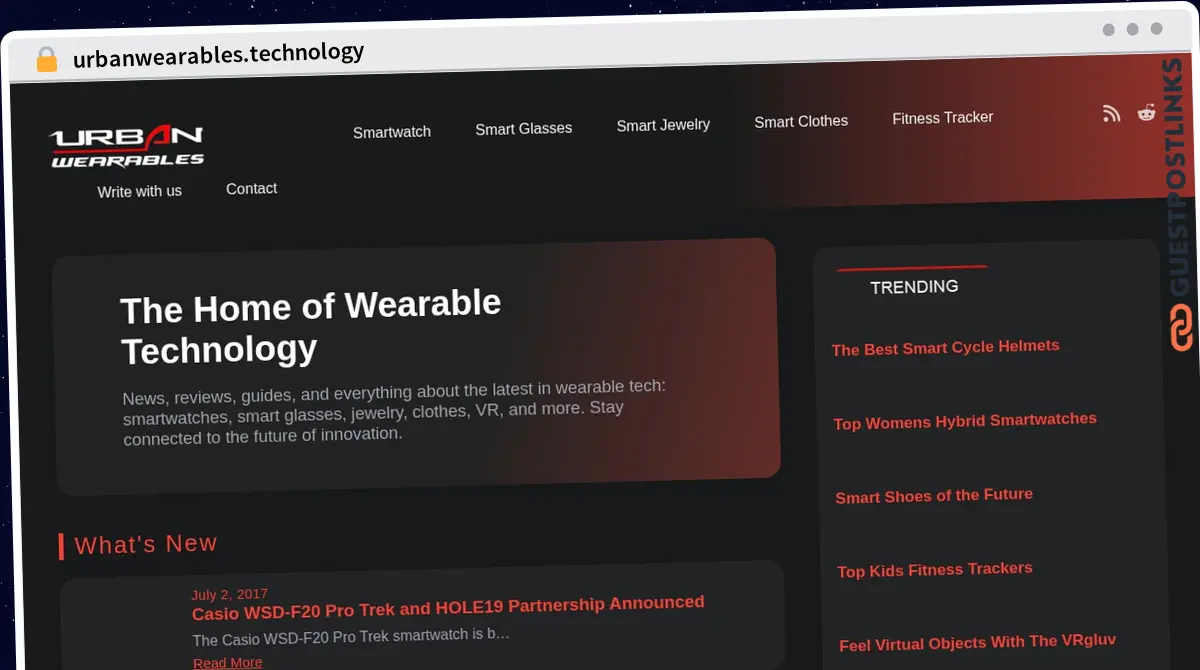 Publish Guest Post on urbanwearables.technology
