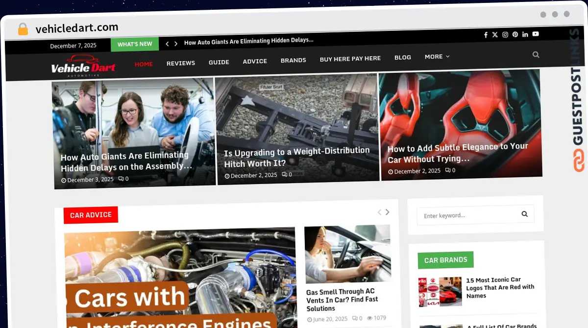 Publish Guest Post on vehicledart.com