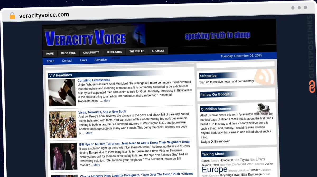 Publish Guest Post on veracityvoice.com