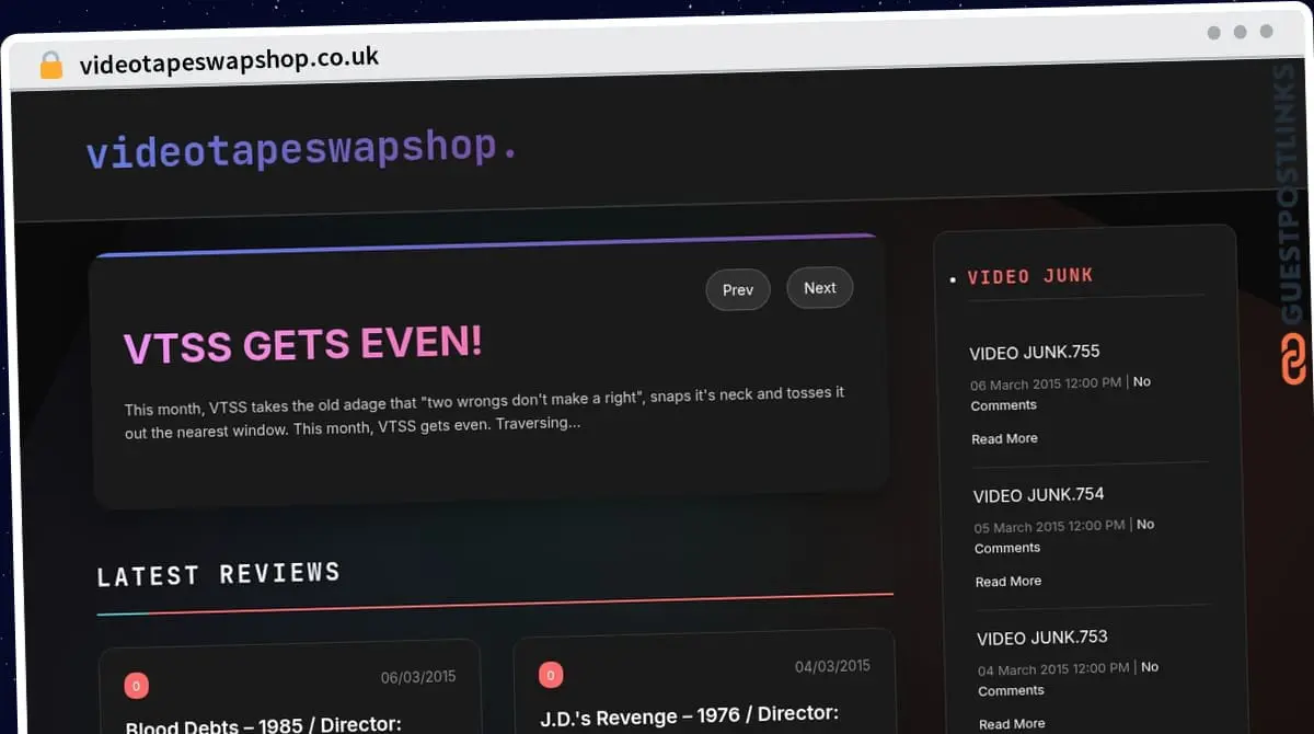 Publish Guest Post on videotapeswapshop.co.uk