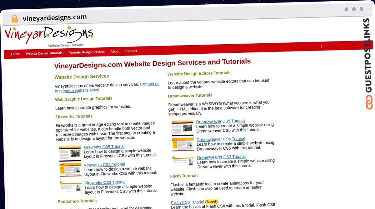 Publish Guest Post on vineyardesigns.com