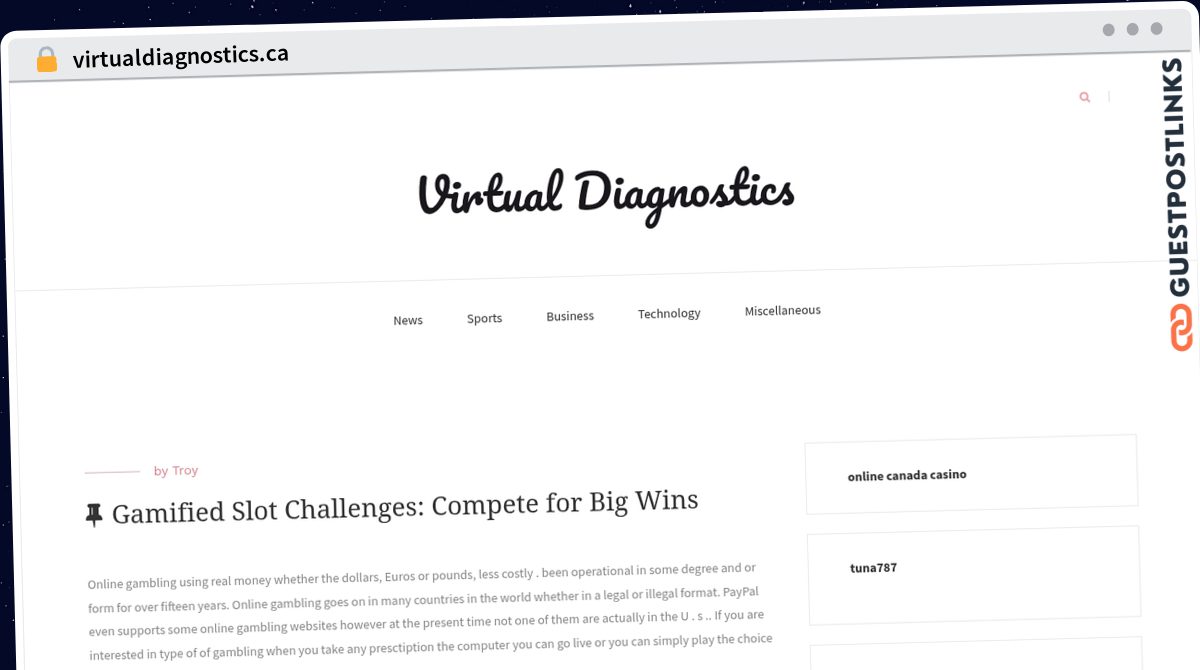 Publish Guest Post on virtualdiagnostics.ca