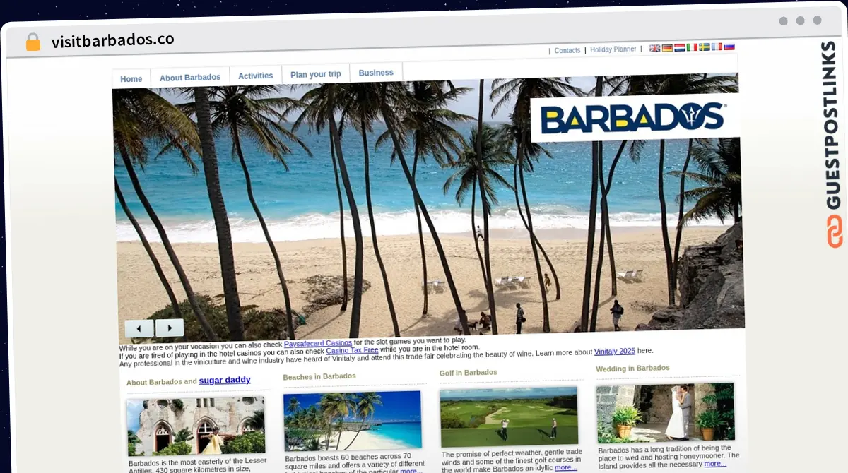 Publish Guest Post on visitbarbados.co