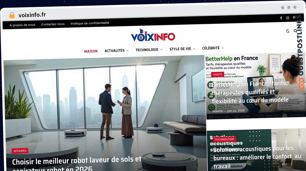 Publish Guest Post on voixinfo.fr