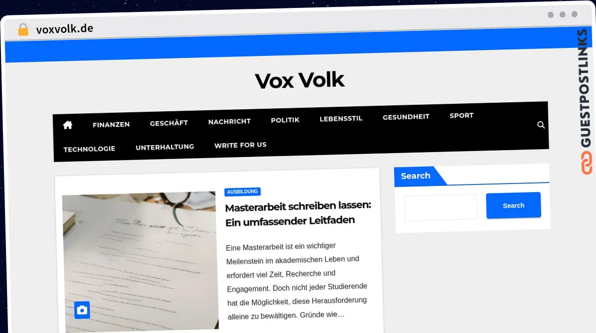 Publish Guest Post on voxvolk.de
