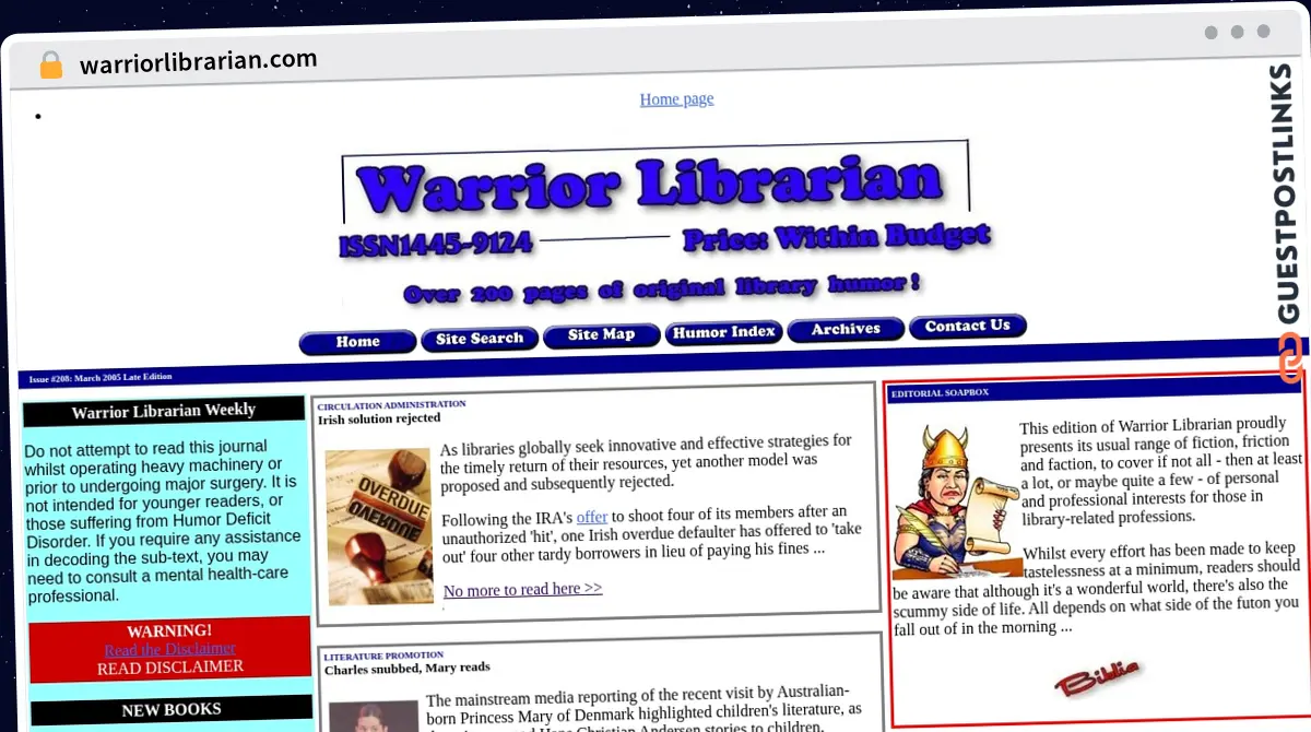 Publish Guest Post on warriorlibrarian.com