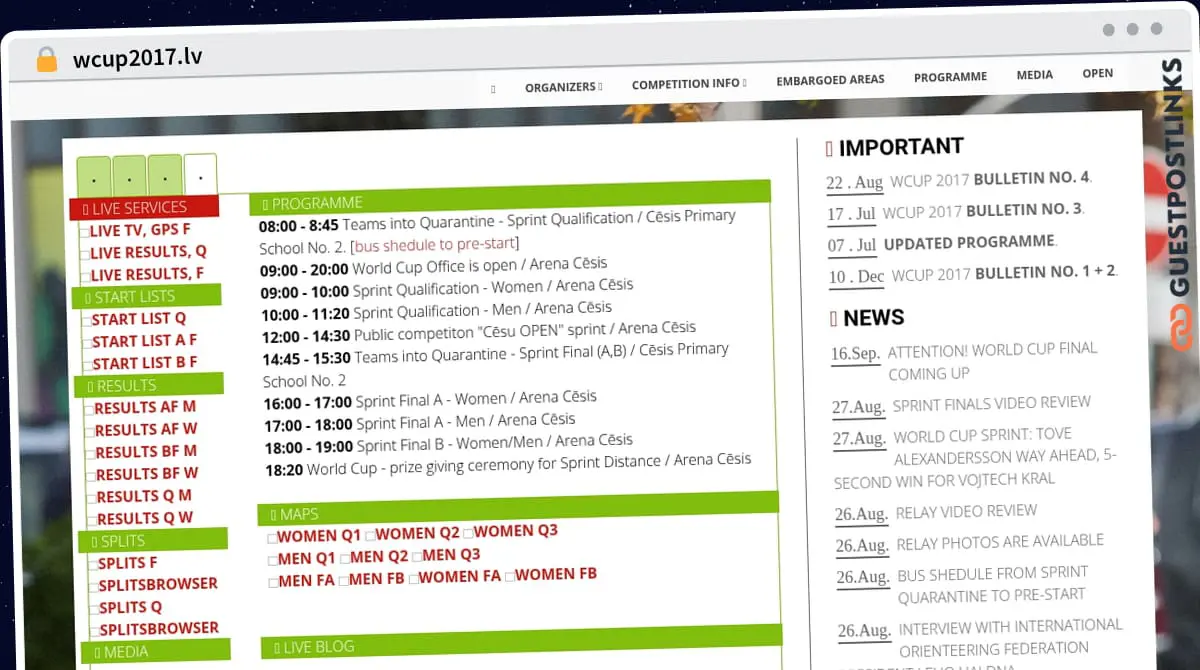 Publish Guest Post on wcup2017.lv