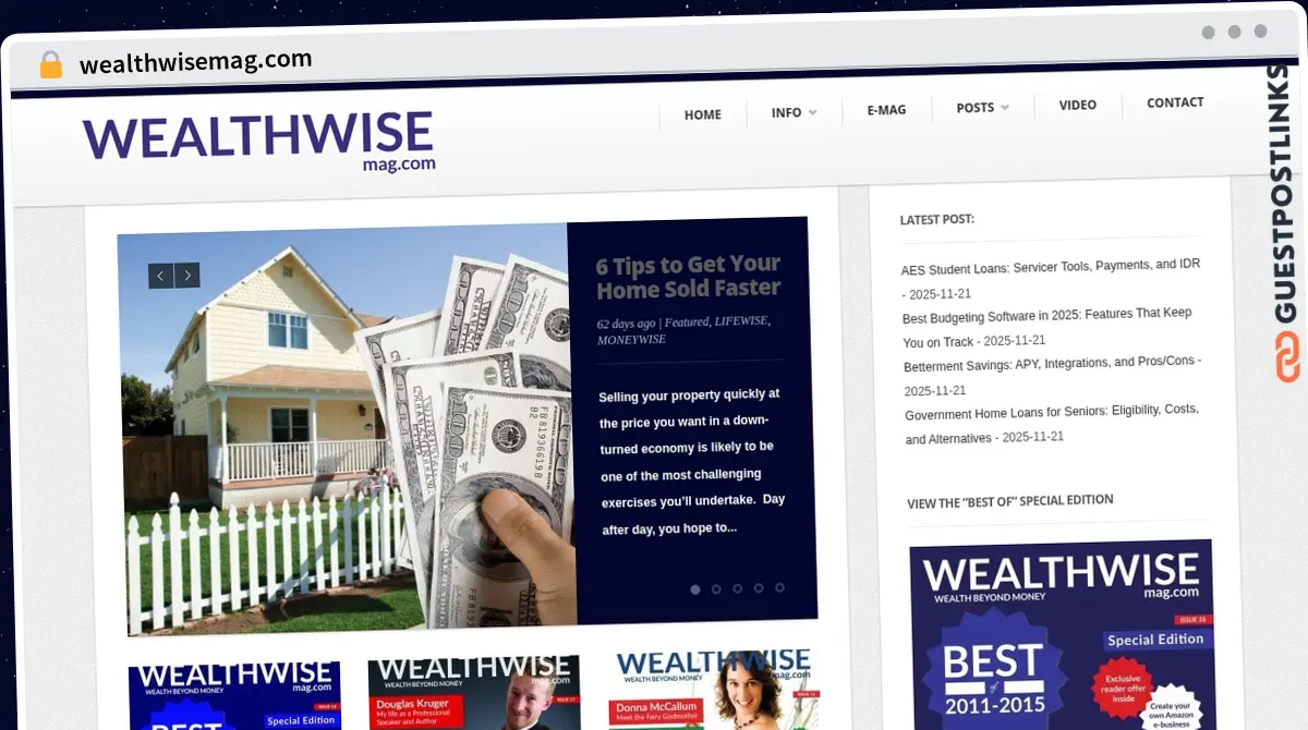 Publish Guest Post on wealthwisemag.com