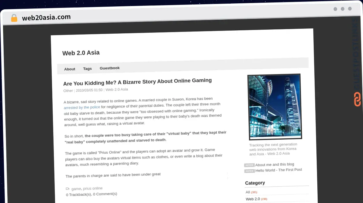 Publish Guest Post on web20asia.com