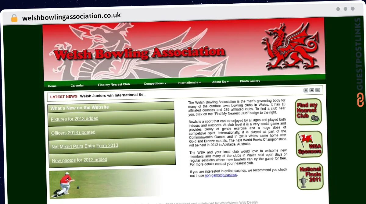 Publish Guest Post on welshbowlingassociation.co.uk