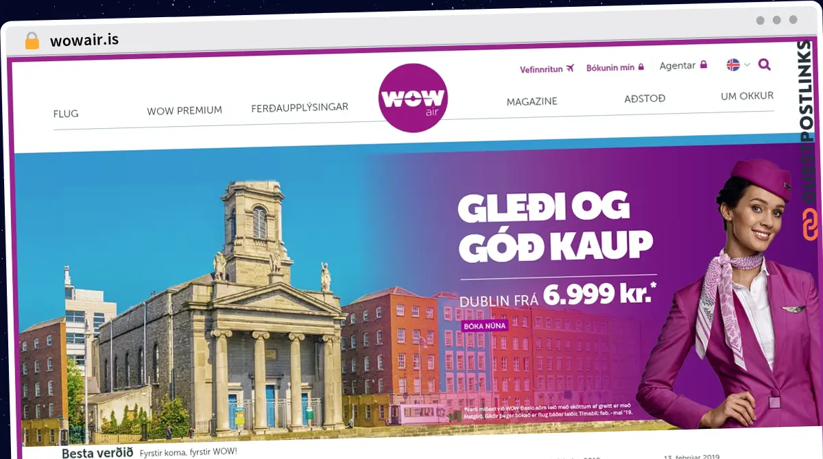 Publish Guest Post on wowair.is